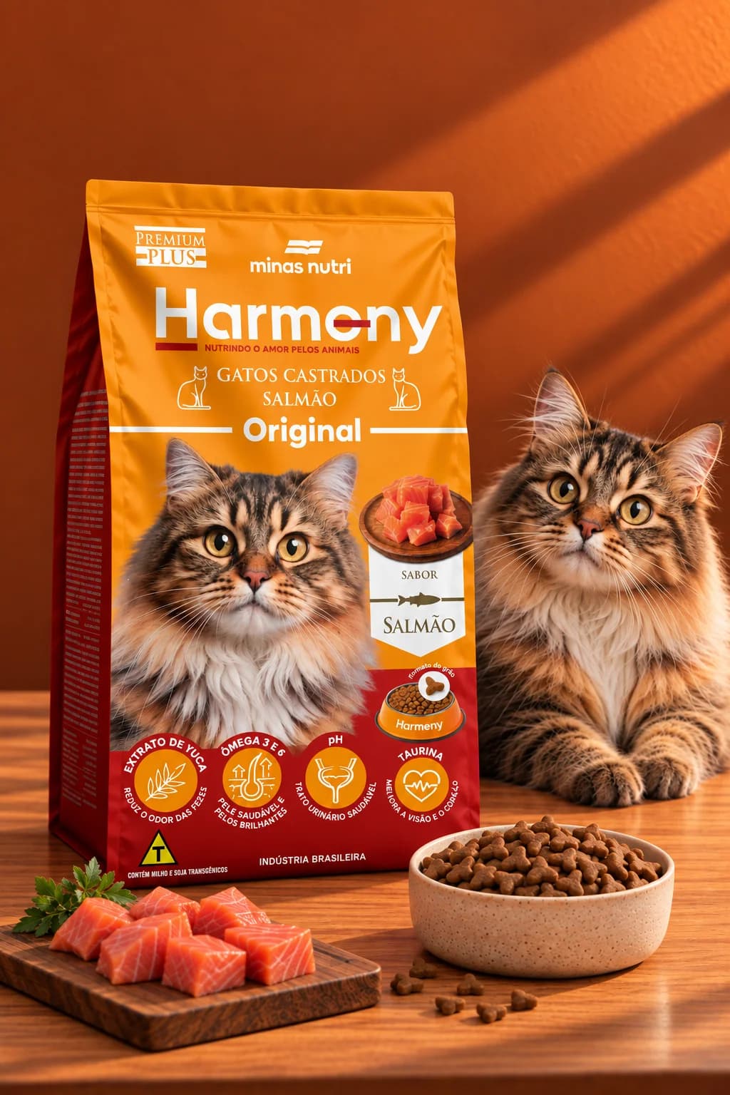 Harmony Original Gatos Castrados Salmão - Premium Plus