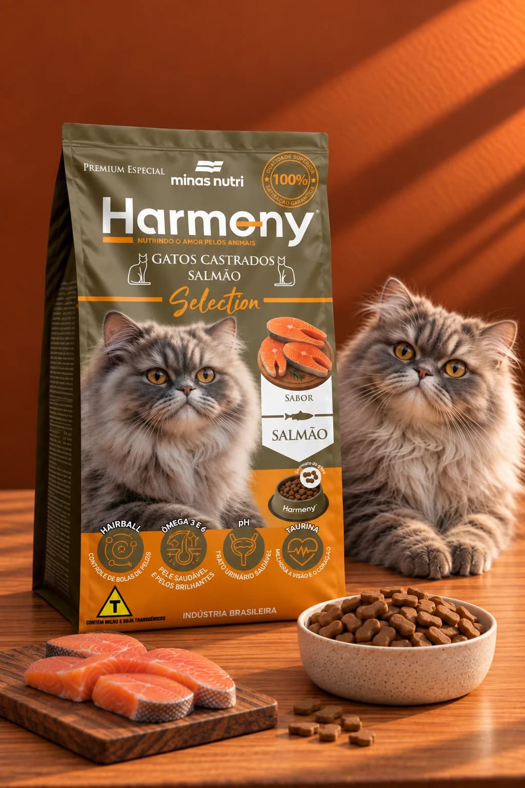 Harmony Selection Gatos Castrados Salmão - Premium Especial