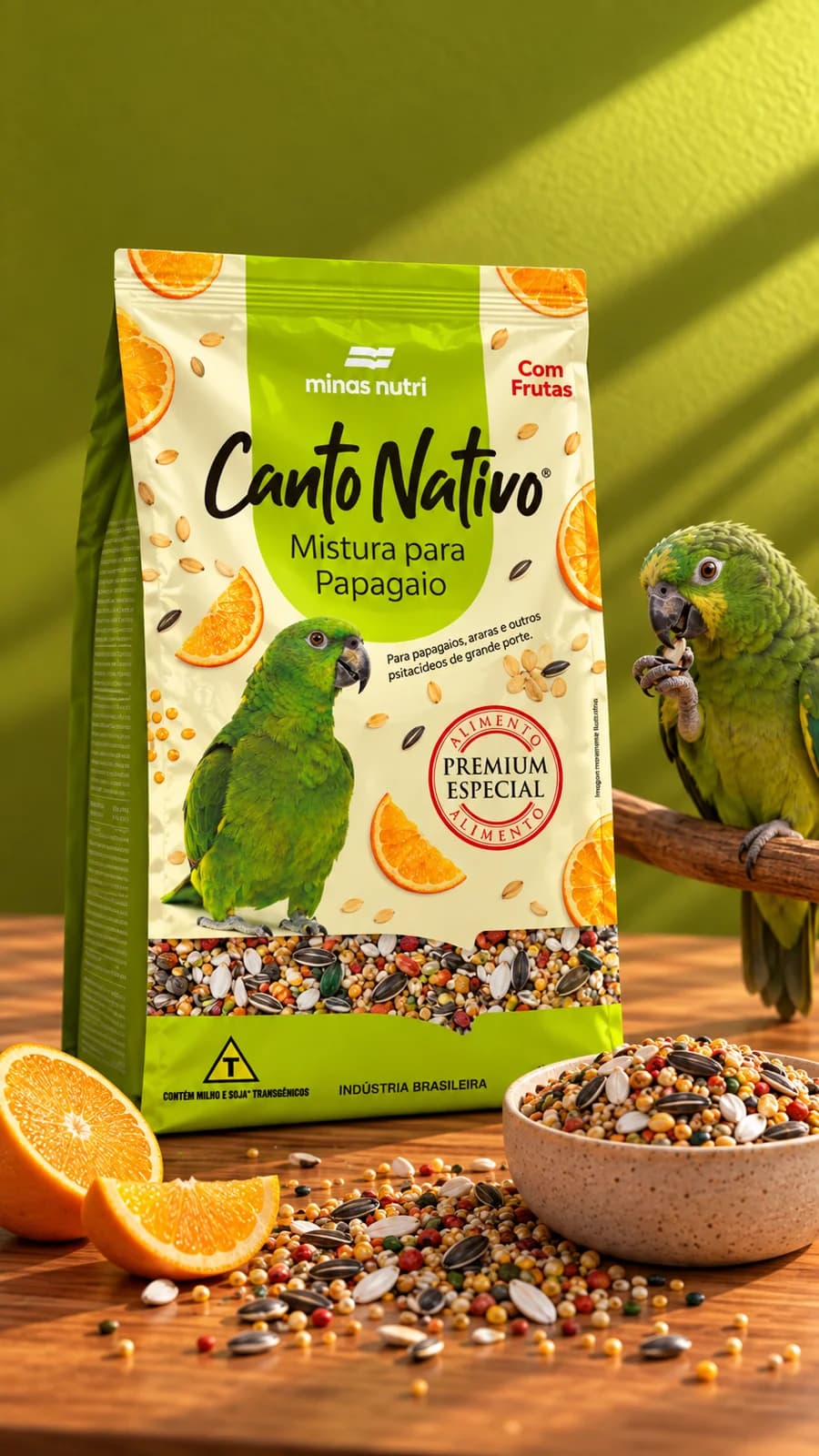 Canto Nativo Mistura para Papagaio com Frutas