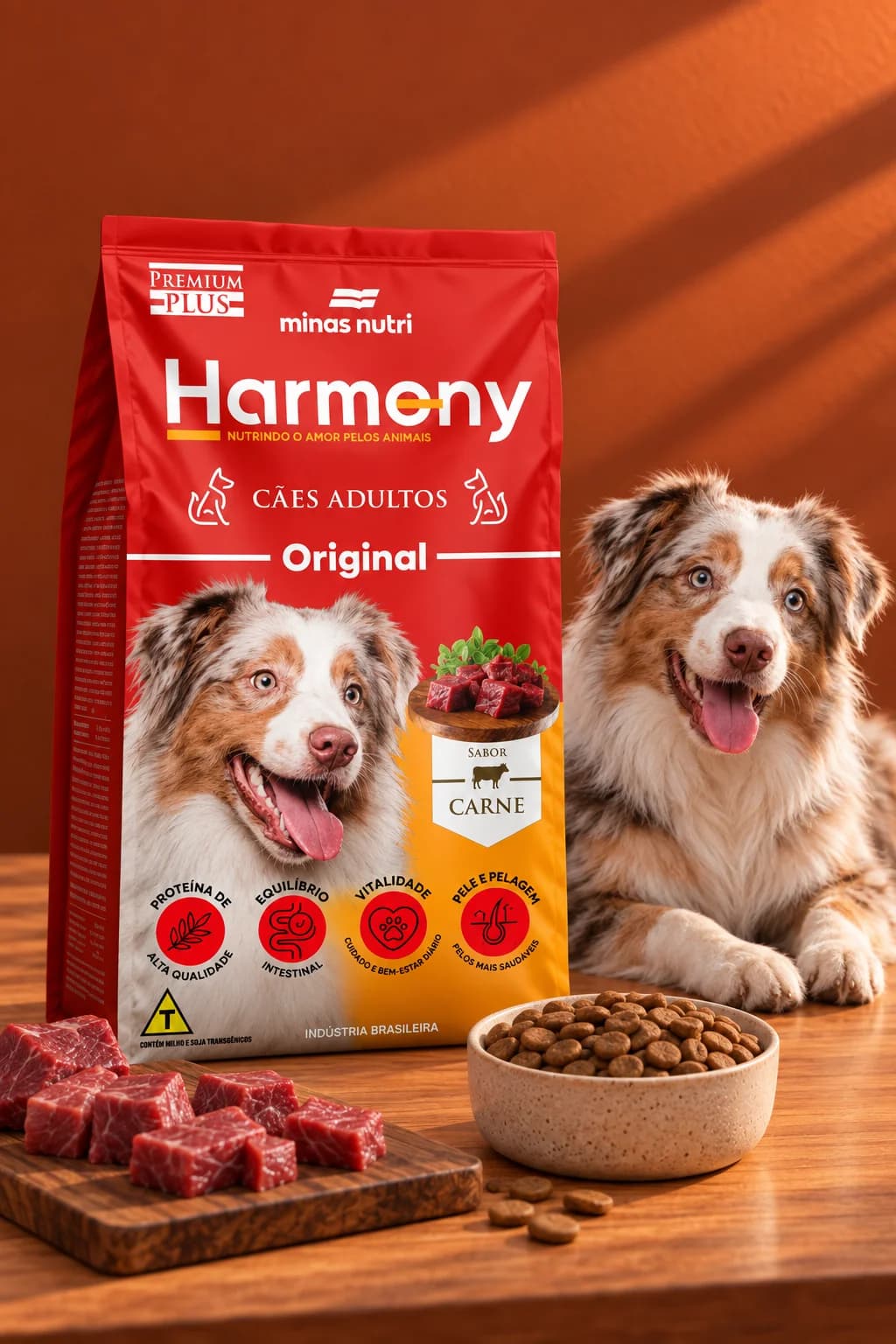 Harmony Original Cães Adultos Carne - Premium Plus