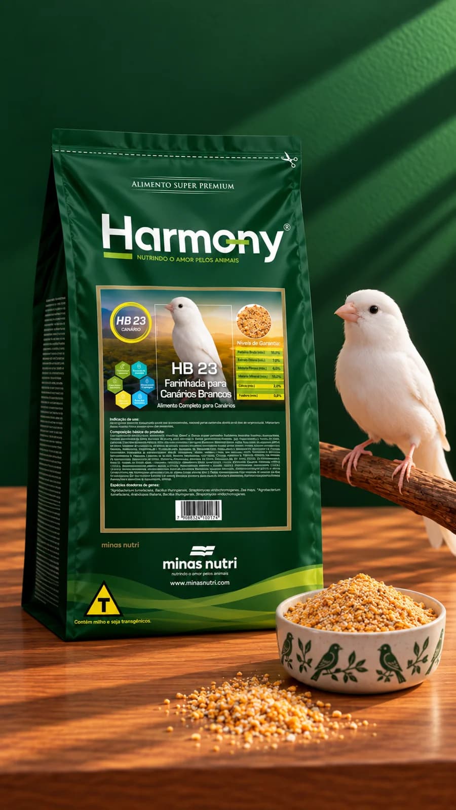 Harmony HB 23 Farinhada Branca para Canários